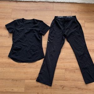 Skechers Charge Scrub Top & Pants BLACK Size Small